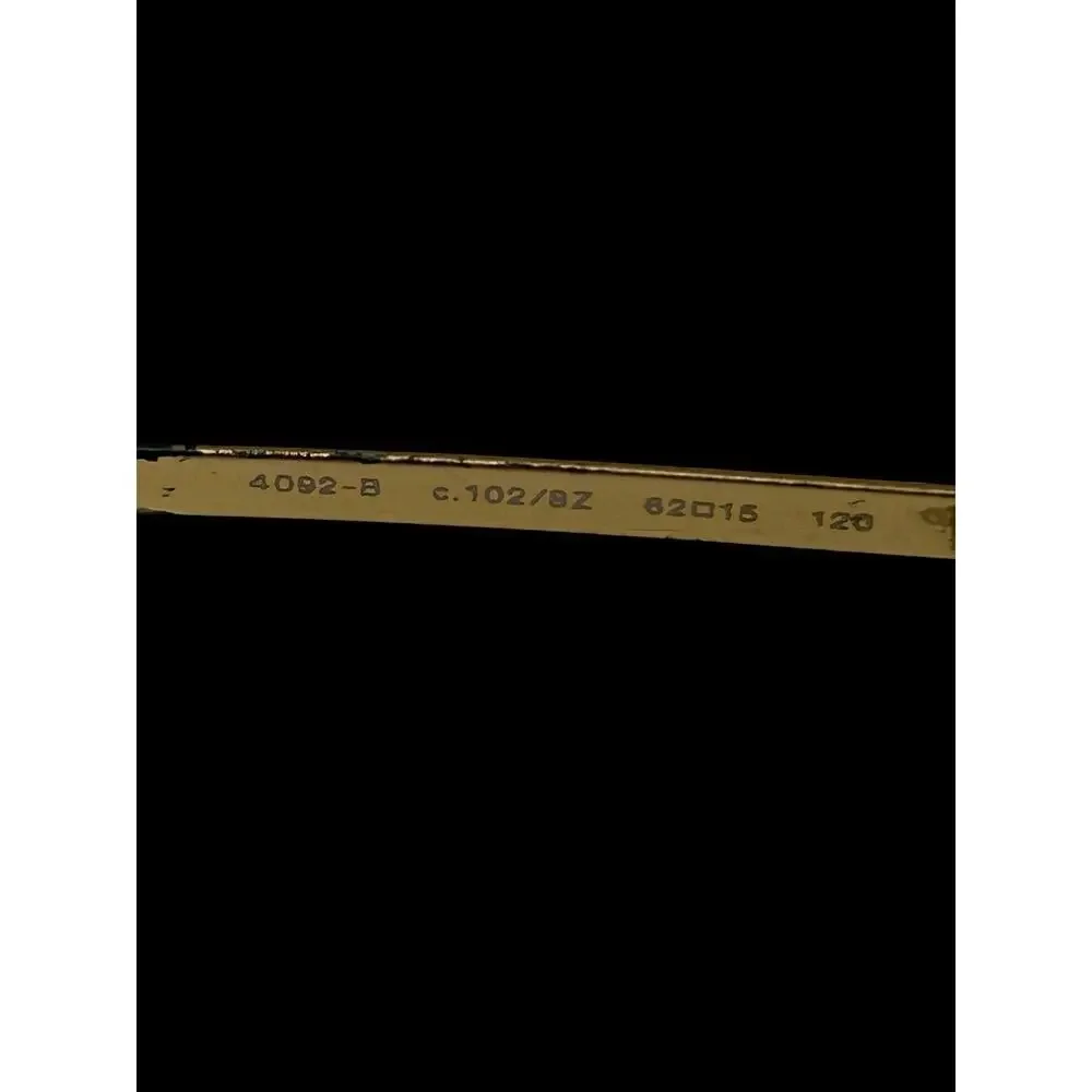 CHANEL 4092-B Rimless Sunglasses Gold CC Coco Mark Rhinestone Authentic Italy